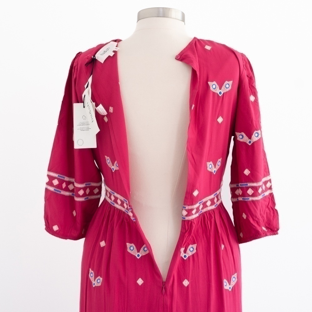Ba&sh - Java Embroidered Boho Midi Dress - Picture 13 of 16